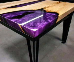 Mesa de centro con resina epoxica