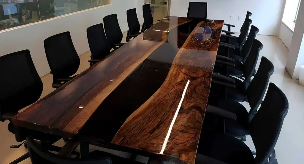 mesa con resina